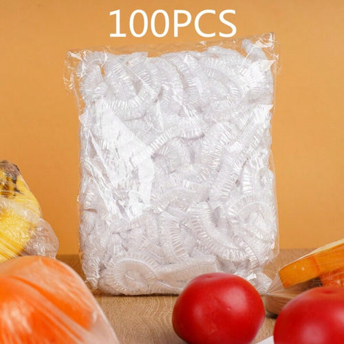 100Pcs Disposable Plastic Wrap Food Cover