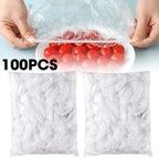 100Pcs Disposable Plastic Wrap Food Cover