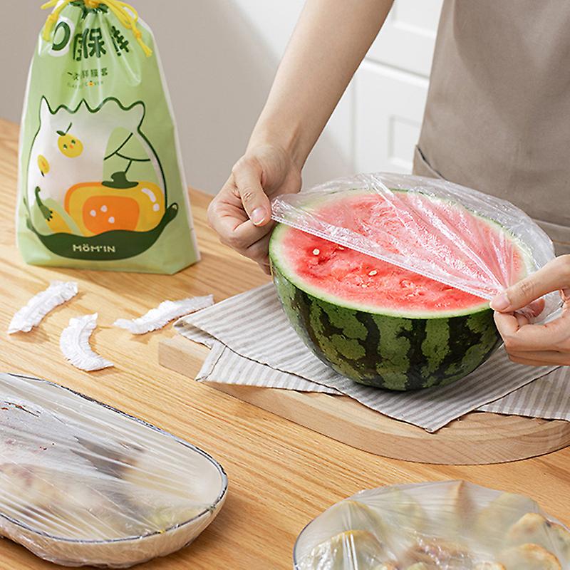 400 Pcs Disposable Plastic Wrap Food Cover