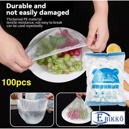 400 Pcs Disposable Plastic Wrap Food Cover
